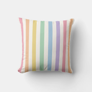 Pastel Regenboog Verticale Streep Kussen