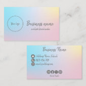 Pastel Regenboog Visitekaartje (Voorkant / Achterkant)