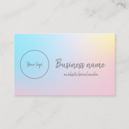 Pastel Regenboog Visitekaartje (Voorkant)