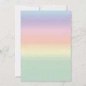 Pastel Regenboog Vlinders Baby Shower Kaart (Achterkant)