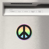 Pastel Regenboog Vredesteken Magneet (Insitu (Vaatwasser))