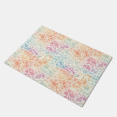 Pastel Regenboog Waterkleur Luipaardprint Deurmat (Schuin)