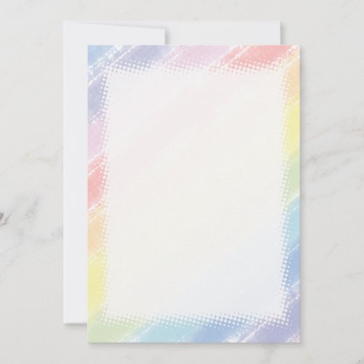 Pastel Regenboog Waterverf Blank DIY Kaart (Voorkant)