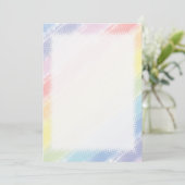 Pastel Regenboog Waterverf Blank DIY Kaart (Staand voorkant)