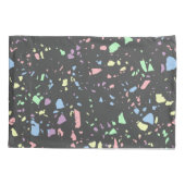 Pastel regenboog wit Abstract Terrazzo Patroon Kussensloop (Achterkant-Links)