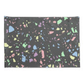 Pastel regenboog wit Abstract Terrazzo Patroon Kussensloop (Achterkant-Rechts)