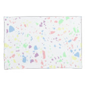 Pastel regenboog wit Abstract Terrazzo Patroon Kussensloop (Voorkant-Rechts)