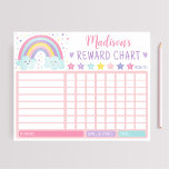 Pastel Regenboog Wolken Beloning Grafiek Chore Gra Notitieblok<br><div class="desc">Deze schattige taakgrafiek is een geweldige manier om uw kind gemotiveerd te houden terwijl ze werken aan hun doelen om een beloning te verdienen. Het ontwerp is voorzien van een pastel regenboog en wolken.</div>