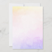 Pastel regenboog wolken glitter goud baby shower kaart (Achterkant)
