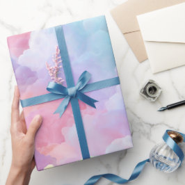 Pastel Regenboog Zachte Wolken Mix Abstract Patroo Cadeaupapier
