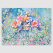 Pastel Regenboog & Zee Schildpadden Decoupage Tissuepapier (Voorkant)