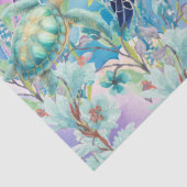 Pastel Regenboog & Zee Schildpadden Decoupage Tissuepapier (Detail)