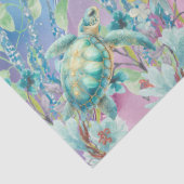 Pastel Regenboog & Zee Schildpadden Decoupage Tissuepapier (Detail)