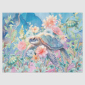Pastel Regenboog & Zee Schildpadden Decoupage Tissuepapier (Voorkant)