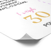 Pastel Regenboogballon Verjaardag Milestone Poster (Hoek)