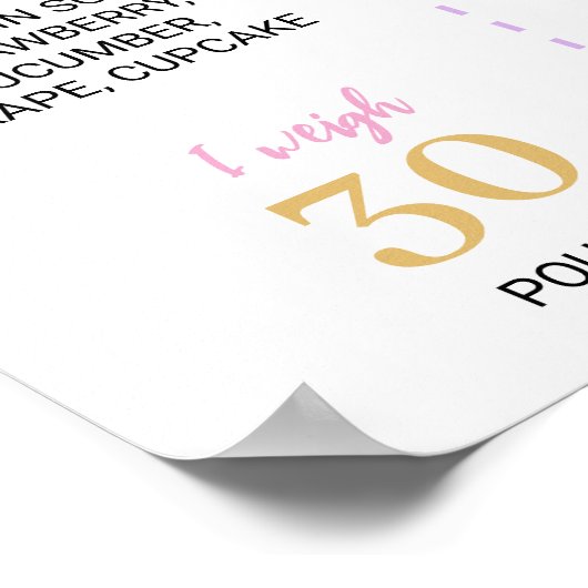 Pastel Regenboogballon Verjaardag Milestone Poster (Hoek)