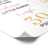 Pastel Regenboogballon Verjaardag Milestone Poster (Hoek)