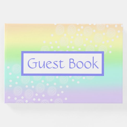 Pastel regenboogcirkels gastenboek (Voorkant)