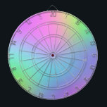 Pastel regenboogdartboard dartbord<br><div class="desc">Prachtige regenbooggradiënt</div>