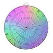 Pastel regenboogdartboard dartbord (Voorkant)