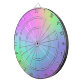 Pastel regenboogdartboard dartbord (Voorkant Rechts)