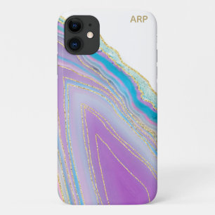 *~* Pastel regenbooggewas - Glitter Veins Goud Case-Mate iPhone Case