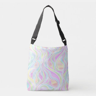 Pastel RegenboogGlas in lood Abstract Crossbody Tas