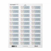 Pastel Regenbooggolf Retouradreslabel Etiket (Full Sheet)