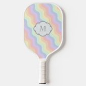 Pastel Regenbooggolven Pickleball Paddle (Achterkant)