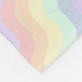 Pastel regenbooggolven ventilatorbank fleece deken (Hoek)