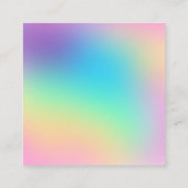 Pastel regenbooggradiënt, aangepast vierkante visitekaartje (Achterkant)