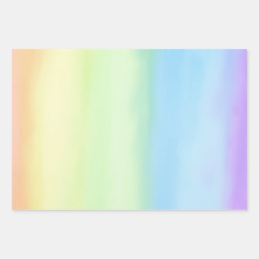 Pastel Regenbooggradiënt Ombré Inpakpapier Vel (Voorkant 2)