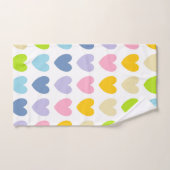 Pastel regenboogharten bad handdoek (Handdoek)
