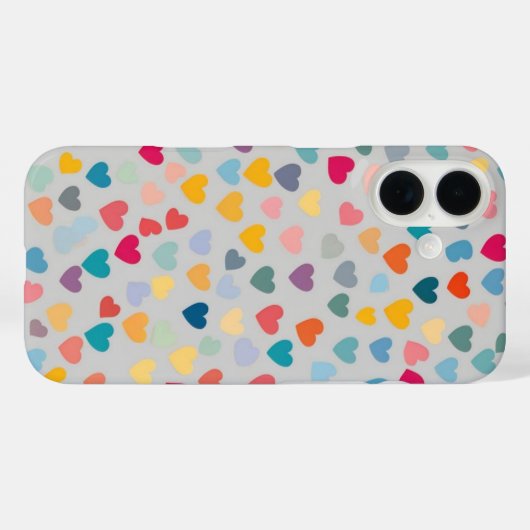 Pastel regenboogharten Case-Mate iPhone case (Achterkant (horizontaal))
