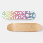 Pastel regenboogharten voor haar persoonlijk skateboard (Horizontaal)
