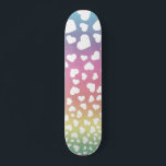 Pastel regenboogharten voor haar persoonlijk skateboard<br><div class="desc">Dit ontwerp kan worden gepersonaliseerd door de aanpassingsoptie te kiezen om tekst toe te voegen of andere veranderingen aan te brengen. Als dit product de optie heeft om het ontwerp naar een ander object over te brengen, moet u het ontwerp zo nodig aanpassen. Neem contact met me op colorflowcreations@gmail.com als...</div>