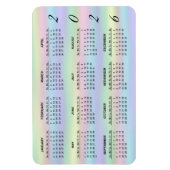 Pastel regenboogholografisch | Agenda 2021 Magneet (Verticaal)