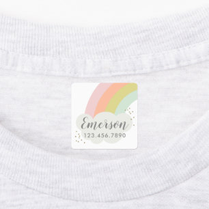 Pastel RegenboogKinderen Labels