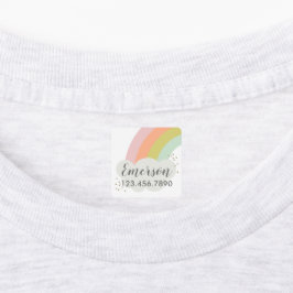 Pastel RegenboogKinderen Labels