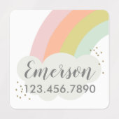 Pastel RegenboogKinderen Labels (Design 1)