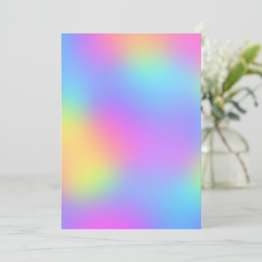 Pastel regenboogkleuren Abstract vervagen gradiënt Menu (Staand voorkant)