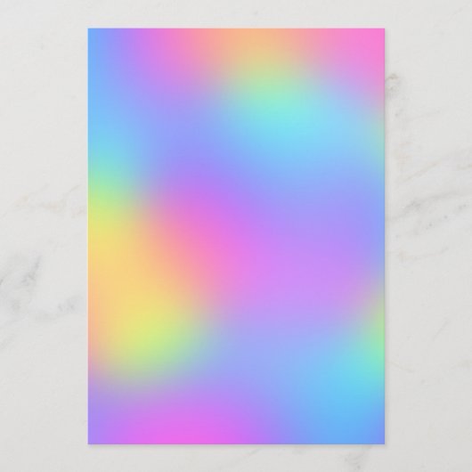 Pastel regenboogkleuren Abstract vervagen gradiënt Menu (Voorkant)