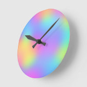 Pastel regenboogkleuren Abstract vervagen gradiënt Ronde Klok (Hoek)