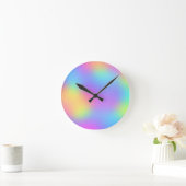 Pastel regenboogkleuren Abstract vervagen gradiënt Ronde Klok (Huis)