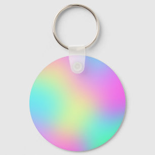 Pastel regenboogkleuren Abstract vervagen gradiënt Sleutelhanger