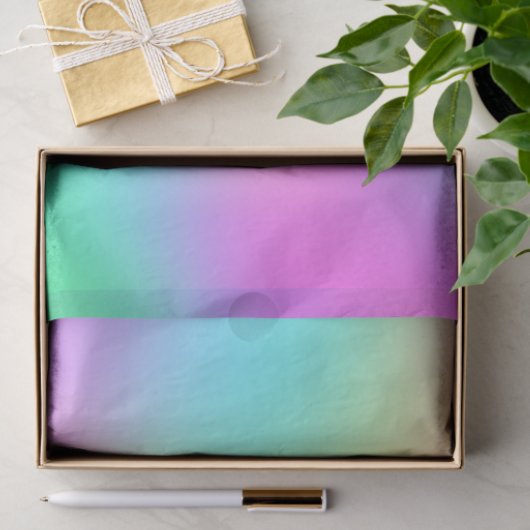 Pastel regenboogkleuren Abstract vervagen gradiënt Tissuepapier (Geschenk)