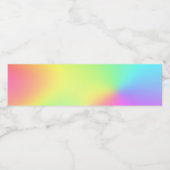 Pastel regenboogkleuren Abstract vervagen gradiënt Waterfles Etiket (Enkel label)