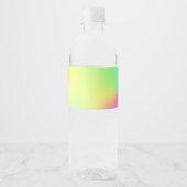 Pastel regenboogkleuren Abstract vervagen gradiënt Waterfles Etiket (Voorkant)