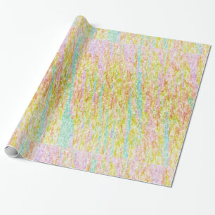 Pastel regenboogkleuren krabbels cadeaupapier