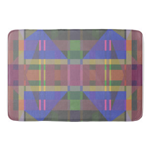 Pastel regenboogkleurig geometrisch badmat